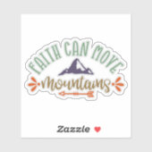 Grappig geloof kan bergen simpelweg trouw bewegen sticker (Vel)