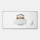 Grappig Geloof Opstanding Grot Vintage Gravure Sh Bureaumat (Keyboard & Muis)