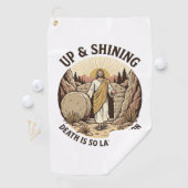 Grappig Geloof Opstanding Grot Vintage Gravure Sh Golfhanddoek (Insitu)