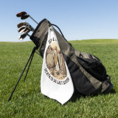 Grappig Geloof Opstanding Grot Vintage Gravure Sh Golfhanddoek (Groen)