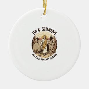 Grappig Geloof Opstanding Grot Vintage Gravure Sh Keramisch Ornament