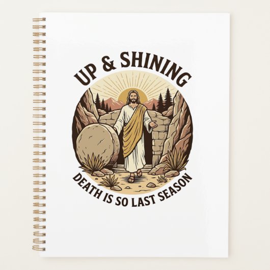 Grappig Geloof Opstanding Grot Vintage Gravure Sh Planner (Voorkant)
