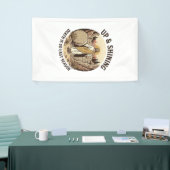 Grappig Geloof Opstanding Grot Vintage Gravure Sh Spandoek (Beurs)