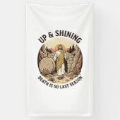 Grappig Geloof Opstanding Grot Vintage Gravure Sh Spandoek (Verticaal)