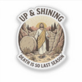 Grappig Geloof Opstanding Grot Vintage Gravure Sh Sticker (Voorkant)