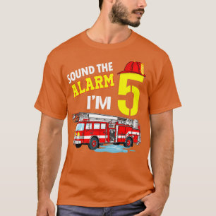Grappig geluid Alarm I m 5 Little Firefighter 5th T-shirt