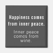 Grappig Geluk Definitie Grijs en Witte Magnet (Voorkant)