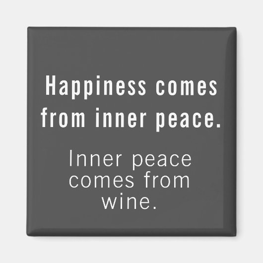 Grappig Geluk Definitie Grijs en Witte Magnet (Voorkant)