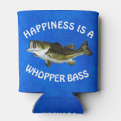 Grappig "Geluk is een Whopper Bass" Blikjeskoeler (Achterkant)