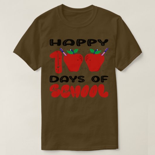grappig gelukkig 100 dagen schoolcoole verjaardags t-shirt (Design voorkant)