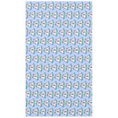 Grappig, gelukkig blauw gefundeerde cartoon die op tafelkleed (Voorkant)