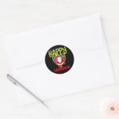 Grappig Gelukkig Chrismukkah Getty Joodse Chanoeka Ronde Sticker (Envelop)