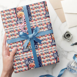 Grappig gelukkig citaat overal druk cadeaupapier