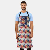 Grappig gelukkig citaat overal druk schort (Gedragen)