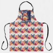 Grappig gelukkig citaat overal druk schort (Voorkant)