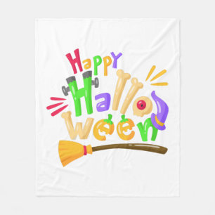 Grappig gelukkig halloween design fleece deken