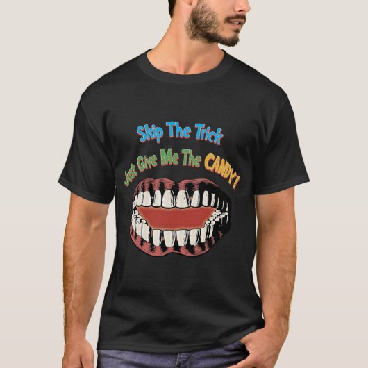 Grappig Gelukkig Halloween Shirt - Big Mouth (Voorkant)