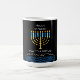 Grappig Gelukkig Hanukkah Schattige Blauwe Chanuka Magische Mok