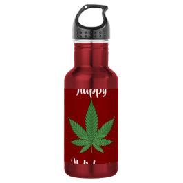 Grappig Gelukkig Holidaze Wietblad Persoonlijk Waterfles