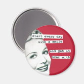 Grappig Gelukkig Huisvrouw Retro Magnet (Voorkant / Achterkant)