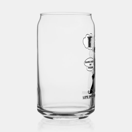 Grappig gelukkig huwelijk blikvorm glas (Rechts)