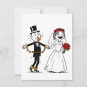 Grappig gelukkig huwelijk kaart (Voorkant)