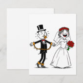 Grappig gelukkig huwelijk kaart (Voorkant / Achterkant)