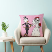 Grappig gelukkig huwelijk kussen (Stoel)