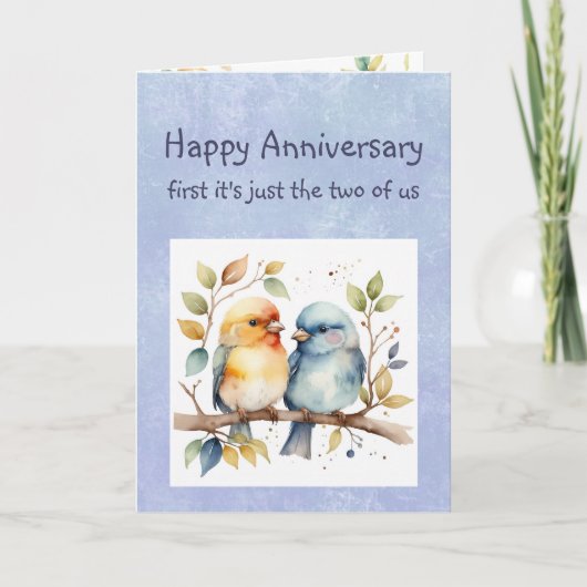 Grappig Gelukkig Jubileum Liefje Schattigee Lovebi Kaart (Voorkant)