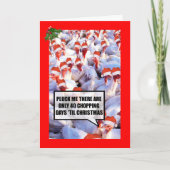 Grappig gelukkig kerstfeest feestdagen kaart (Voorkant)