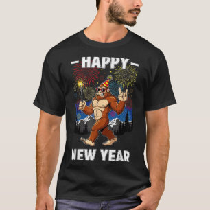 Grappig Gelukkig Nieuwjaar 2026 Bigfoot-liefhebber T-shirt