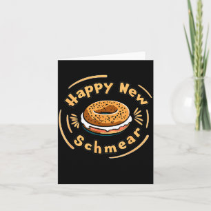 Grappig Gelukkig Nieuwjaar Bagel & Schmear Joods B Kaart
