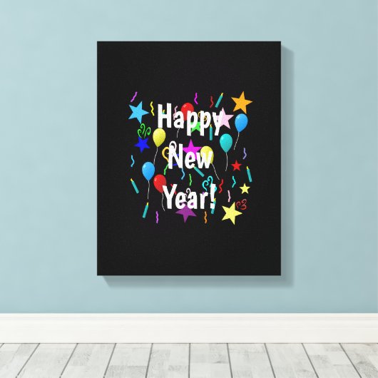 Grappig, gelukkig nieuwjaar oud, 2023 Decorations  Canvas Afdruk (Insitu (Houten vloer))