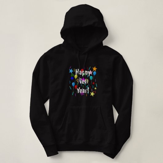 Grappig, gelukkig nieuwjaar oud, 2023 Decorations  Hoodie (Design voorkant)
