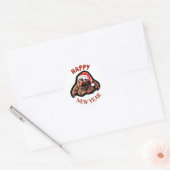 Grappig gelukkig nieuwjaar sticker (Envelop)