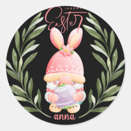 grappig, gelukkig ooster ronde sticker