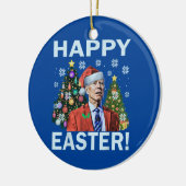 Grappig Gelukkig Pasen Joe Biden Kerstmis Keramisch Ornament (Links)