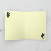 Grappig Gelukkig Pasen kaart met cyborg konijn (Binnen)