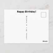 Grappig Gelukkig Verjaardagsland Postverhalen Vana Briefkaart (Achterkant)