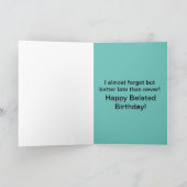 Grappig Gelukkig Verlaat Verjaardag Wenskaart Kaart (Binnen)