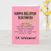 Grappig Gelukkig Verlaat Verjaardagskaart Kaart (Gele Bloem)