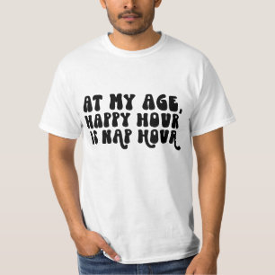 Grappig gelukkige dutje uur woord kunst pensioen t-shirt
