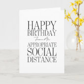 Grappig Gelukkige Verjaardag Sociale Afstand Verja Kaart (Gele Bloem)