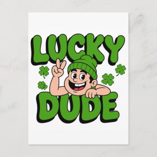 Grappig geluksbig Gans St. Patrick's Day-ontwerp Feestdagenkaart (Voorkant)