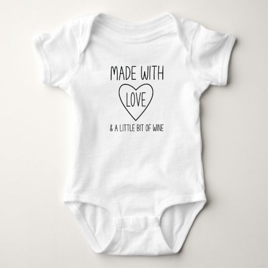 Grappig Gemaakt met liefde Pasgeboren Baby Gift Romper (Voorkant)