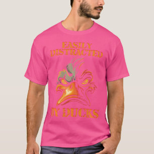 Grappig gemakkelijk afgeleid door eenden die op ee t-shirt
