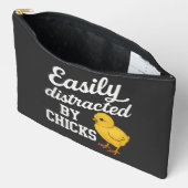 Grappig "Gemakkelijk Afgeleid Door Kippen" Sarcast Etui (Open)