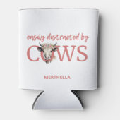 Grappig GEMAKKELIJK AFGELEID DOOR KOEIEN  Floral Blikjeskoeler (Voorkant)