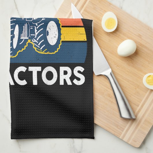 Grappig gemakkelijk afgeleid door tractoren-Shirt  Theedoek (Quarter Fold)