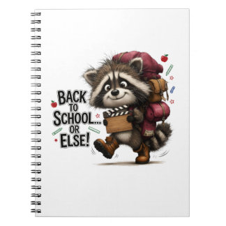 Grappig Gemaskerd Diertje Terug Naar School Sfeer Notitieboek